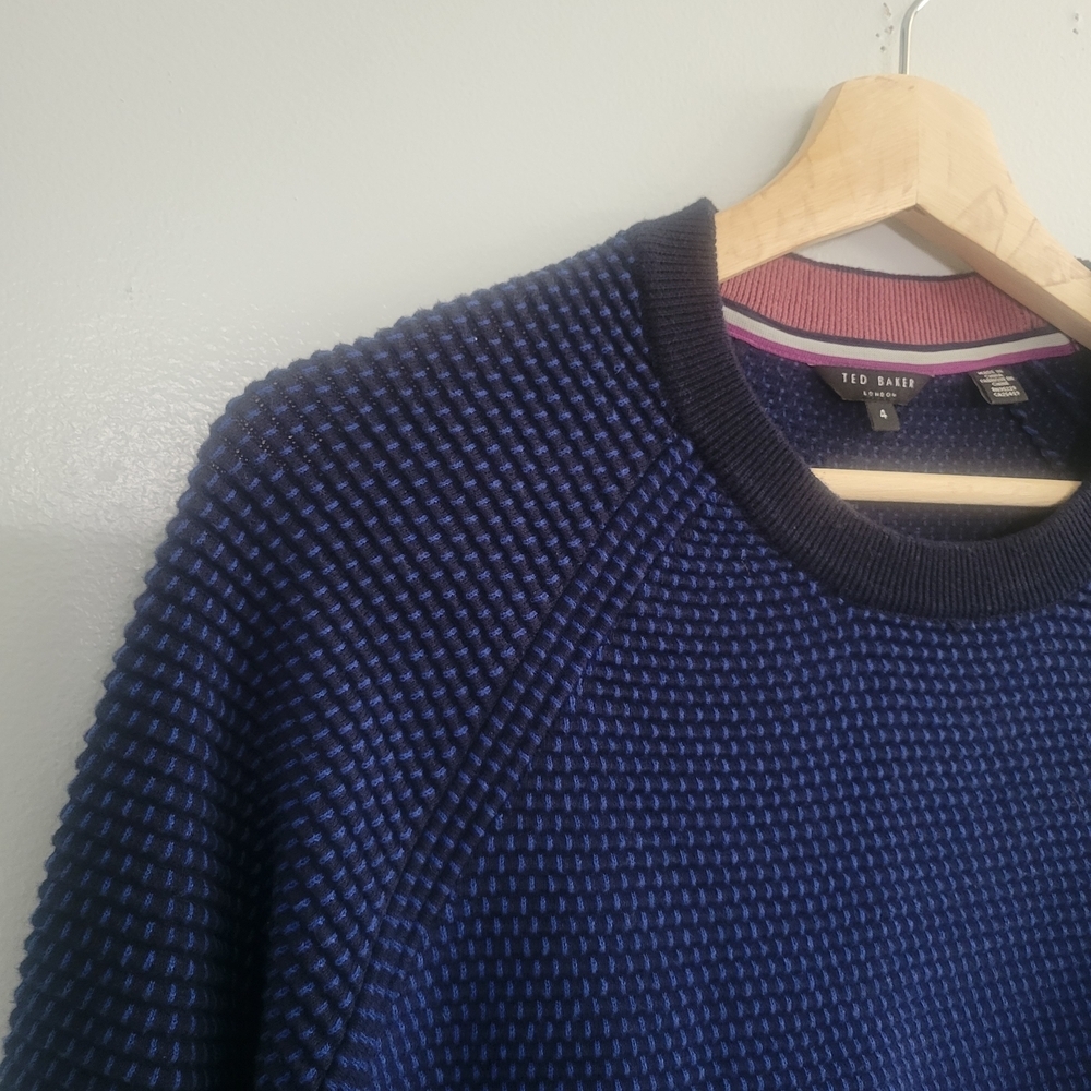 TED BAKER London Cancru Textured Knit Size 4 Crewneck Sweater Smart Casual - Picture 6 of 10